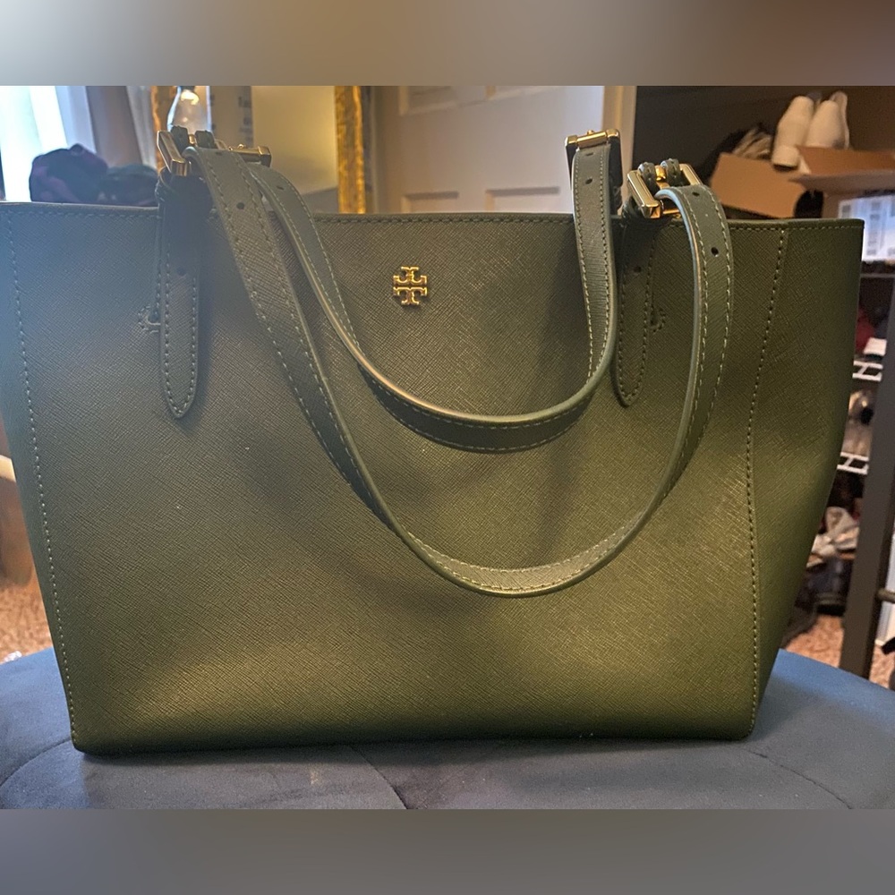 Tory Burch Hunter Green Tote